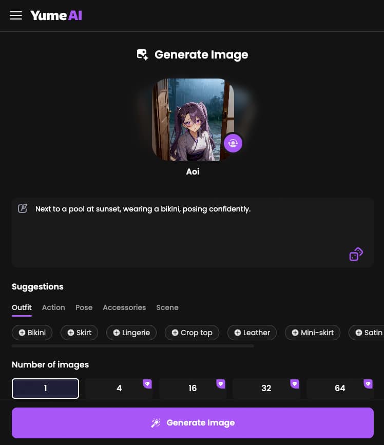 Generatore di immagini hentai AI su Yume AI Chat